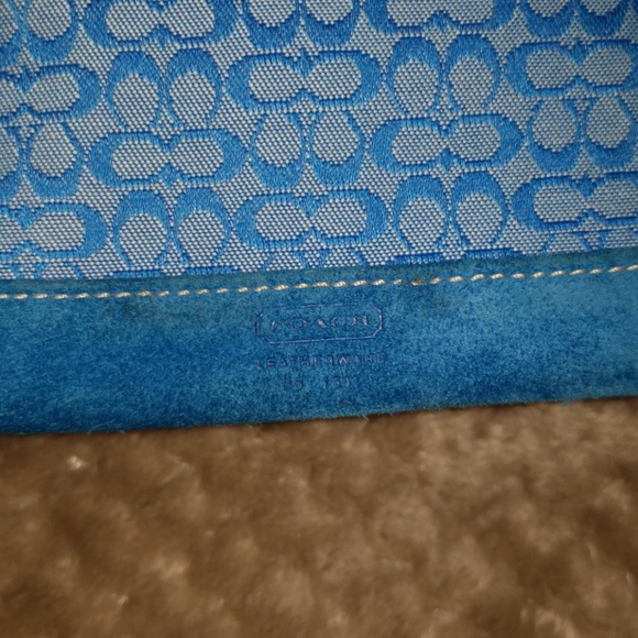 Blue signature C Coach small wallet - Picture 5 of 5